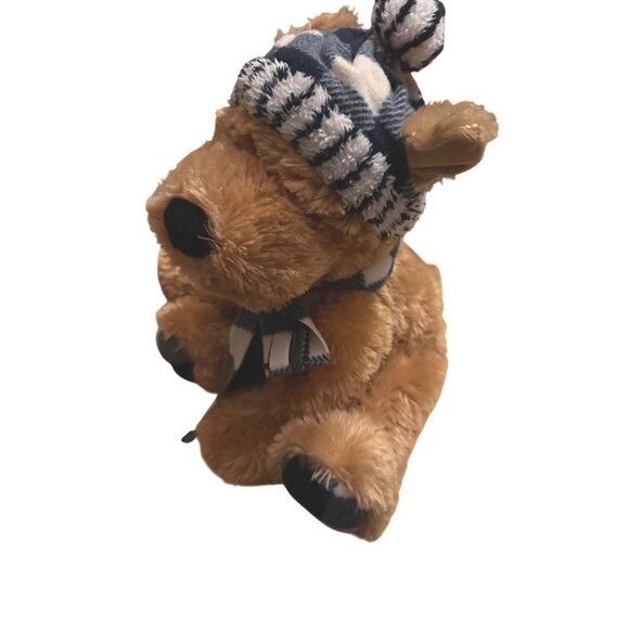 Gentle Treasure Puppy Dog Plush 13" Brown Stuffed Animal With Drew Scarf & Hat - Picture 7 of 7